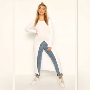 🆕️Boohoo Plus Size Front Split Maxi Top Sz 14 NWT